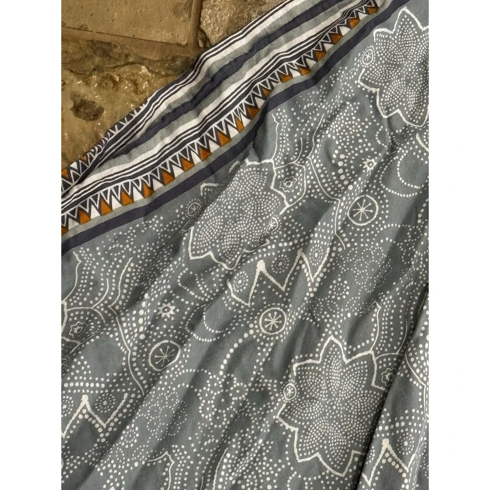 roberta roller rabbit scarf dress one size O/S blue white orange Cotton Maxi‎